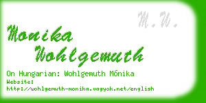 monika wohlgemuth business card